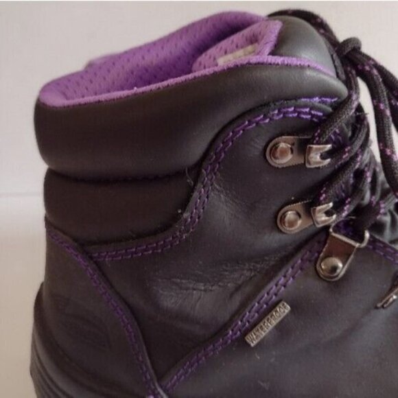 Avenger Work Boots A7124 Medium Steel Toe Black Leather Womens 11 - Picture 7 of 9